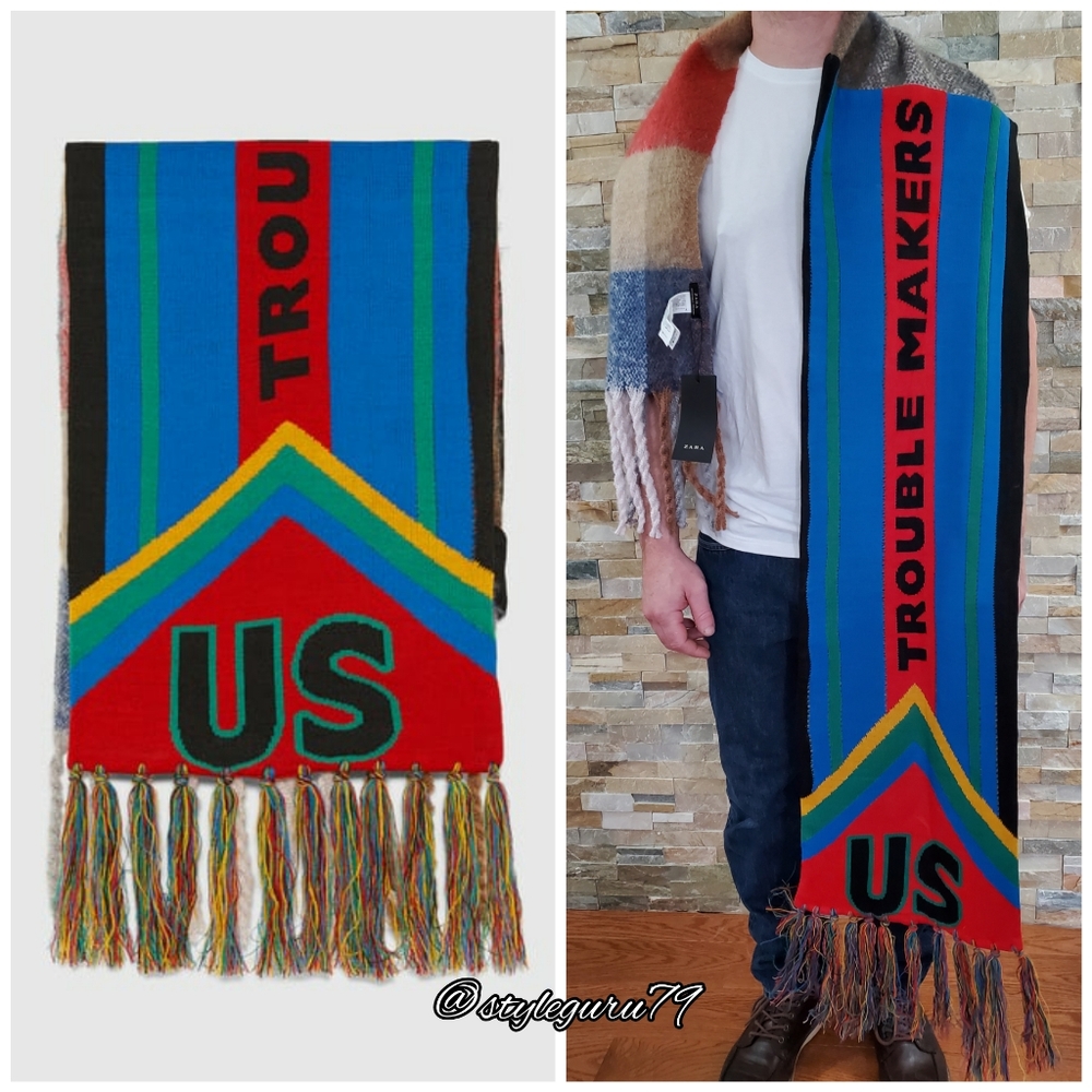Zara Multicolor 'Trouble Makers' Scarf